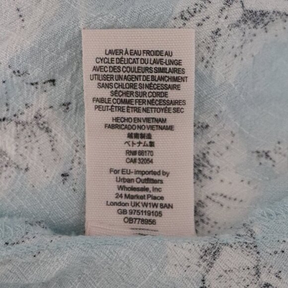 Free People Womens Blue Sz L French Quarter Mini Floral Wrap Sleeveless Dress - Picture 15 of 15